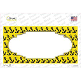 Yellow Black Anchor Scallop Center Novelty Sticker Decal