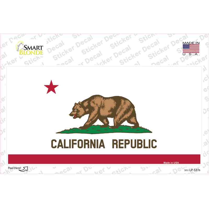 California State Flag Novelty Sticker Decal Small