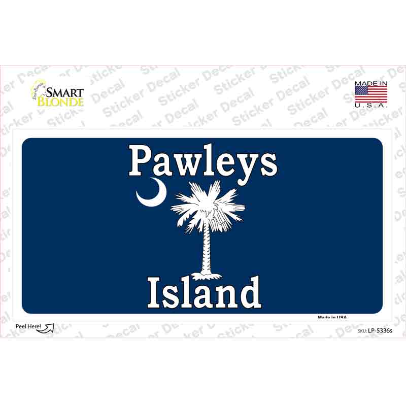 Pawleys Island Blue Novelty Sticker Decal Small