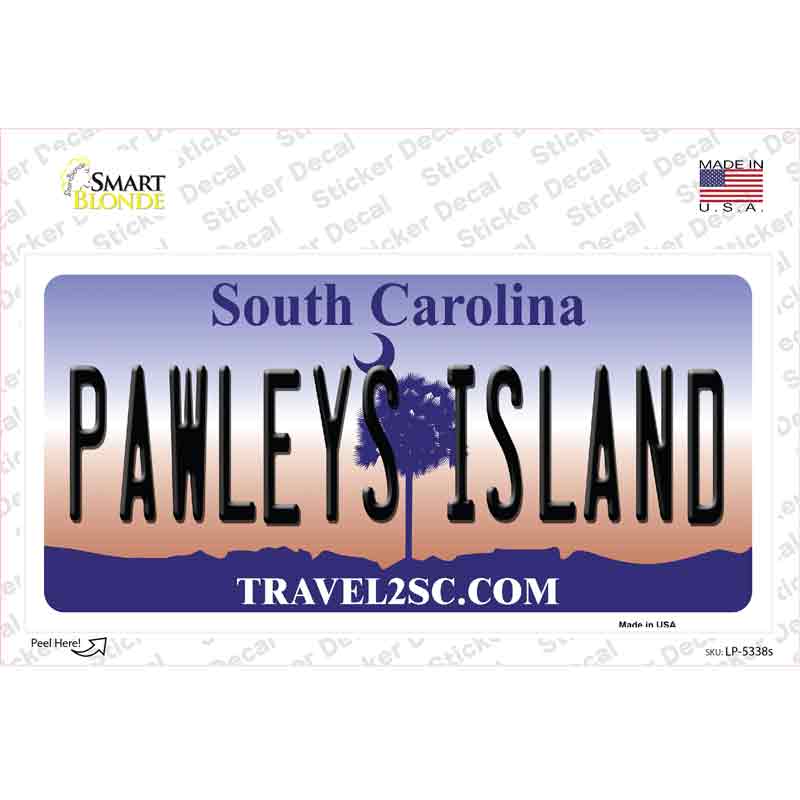 Pawleys Island South Carolina Novelty Sticker Decal Small