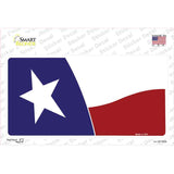 Texas State Flag Waving Novelty Sticker Decal Small