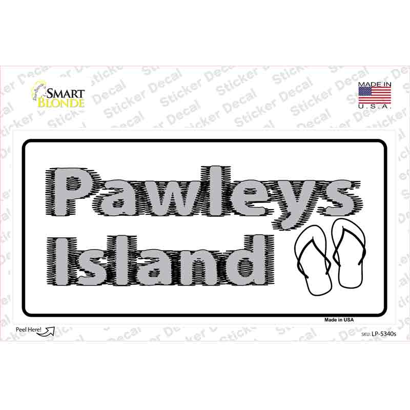 Pawleys Island Flip Flops Novelty Sticker Decal Small