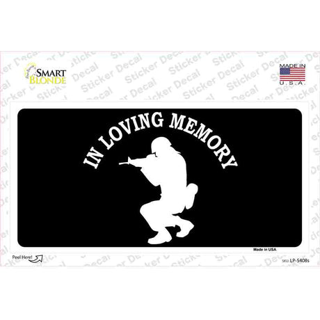 In Loving Memory Squatting Novelty Sticker Decal Small