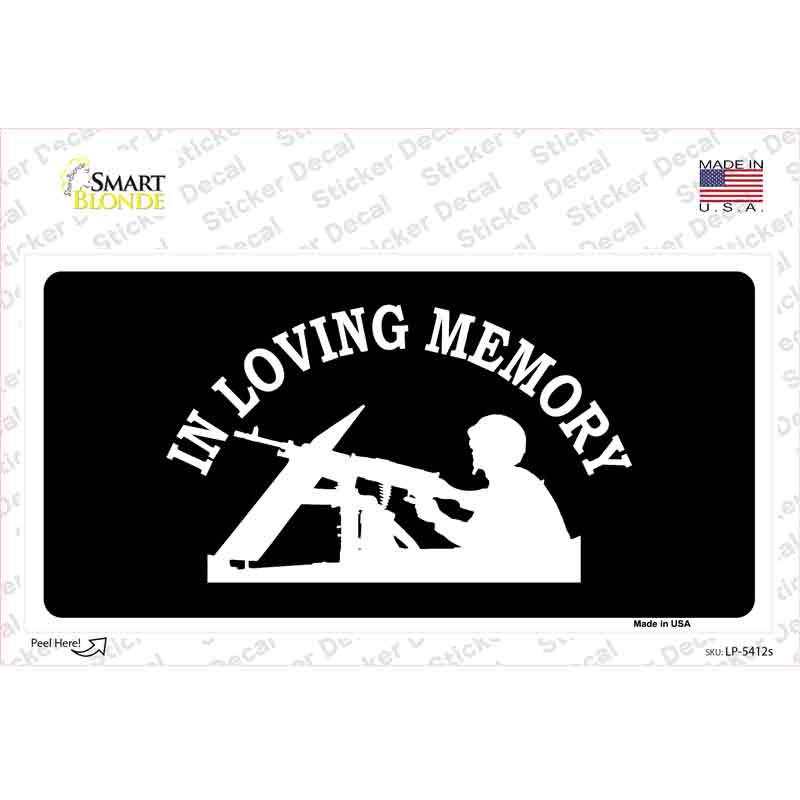 In Loving Memory Lookout Novelty Sticker Decal Small