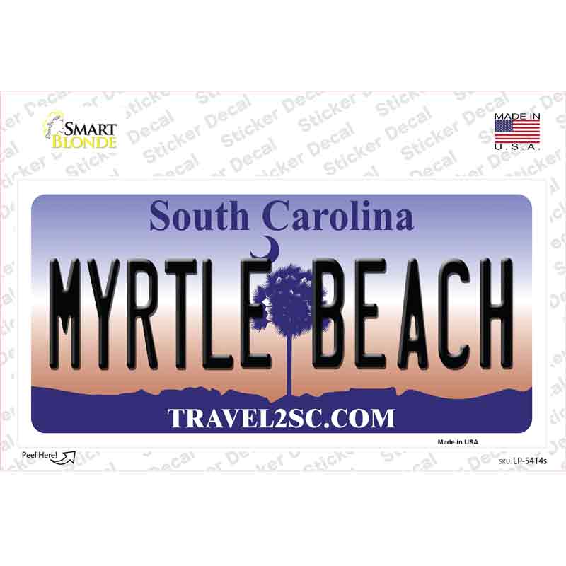 Myrtle Beach South Carolina Novelty Sticker Decal Small