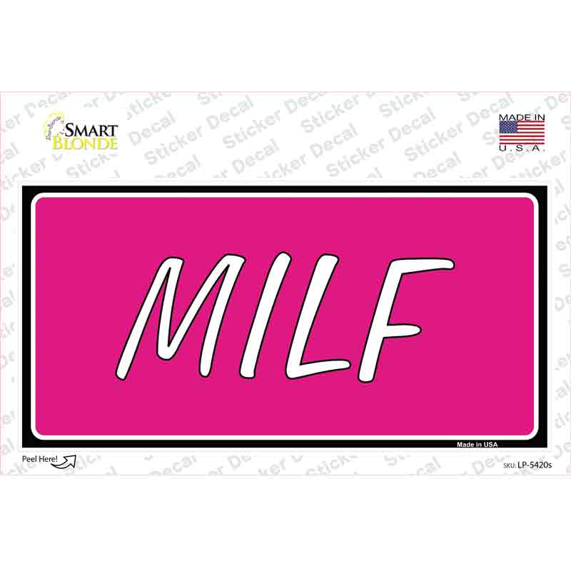 M.I.L.F Pink Novelty Sticker Decal