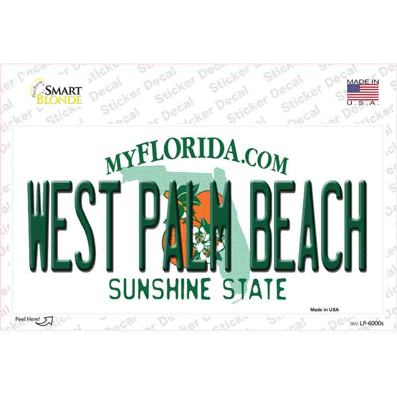 West Palm Beach Florida Novelty Sticker Decal Small