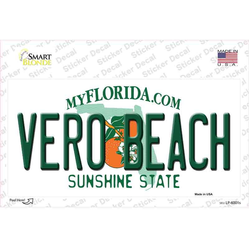 Vero Beach Florida Novelty Sticker Decal Small