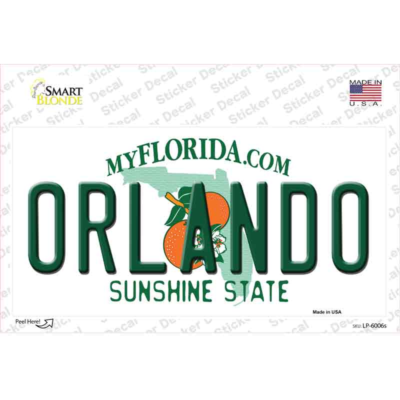 Orlando Florida Novelty Sticker Decal Small