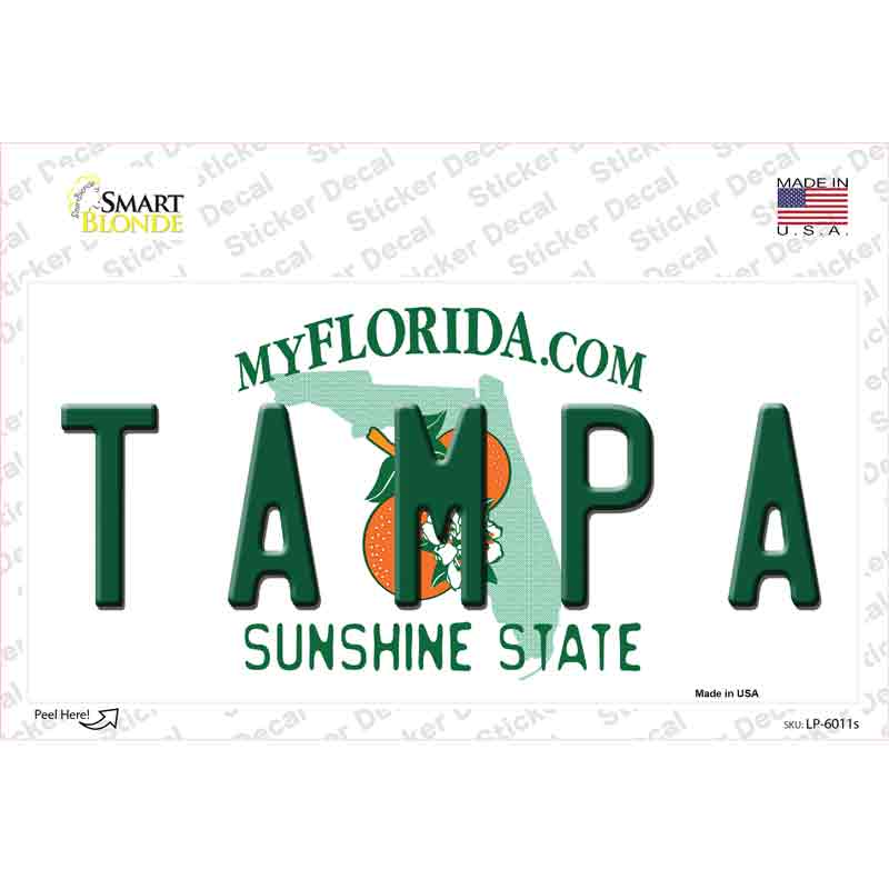 Tampa Florida Novelty Sticker Decal Small