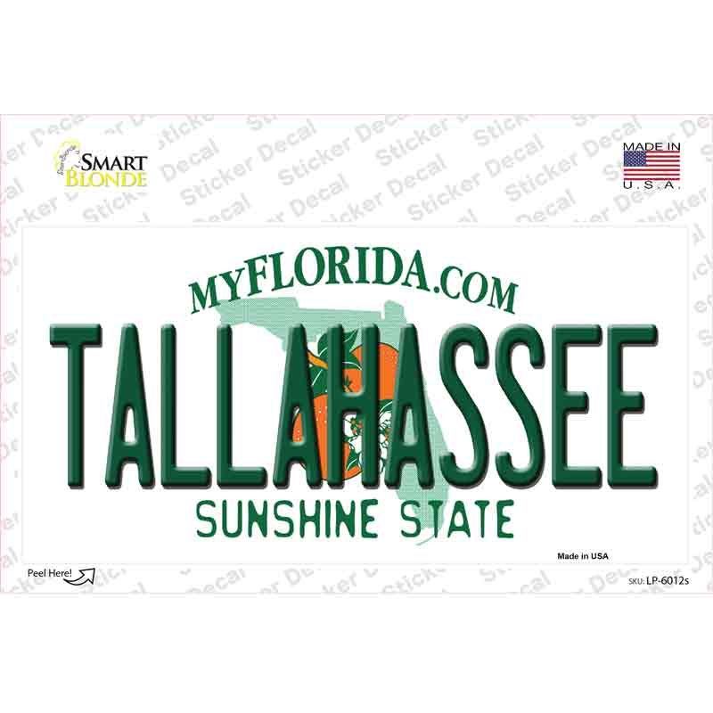 Tallahassee Florida Novelty Sticker Decal Small