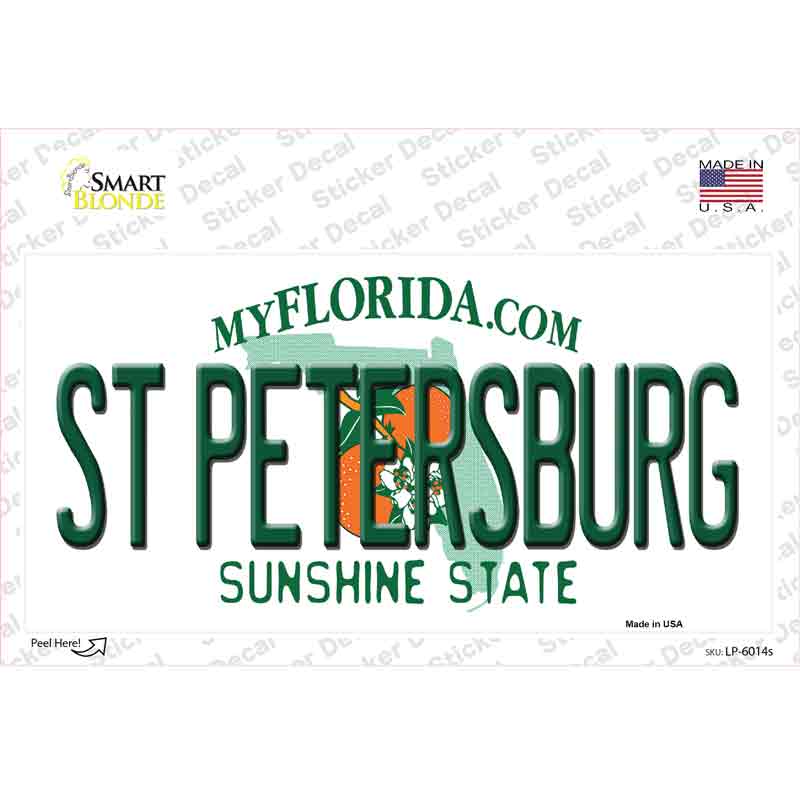 St Petersburg Florida Novelty Sticker Decal Small