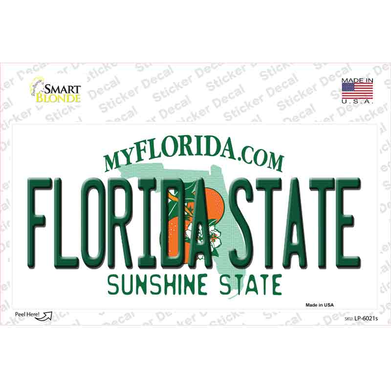 Florida State Novelty Sticker Decal Small