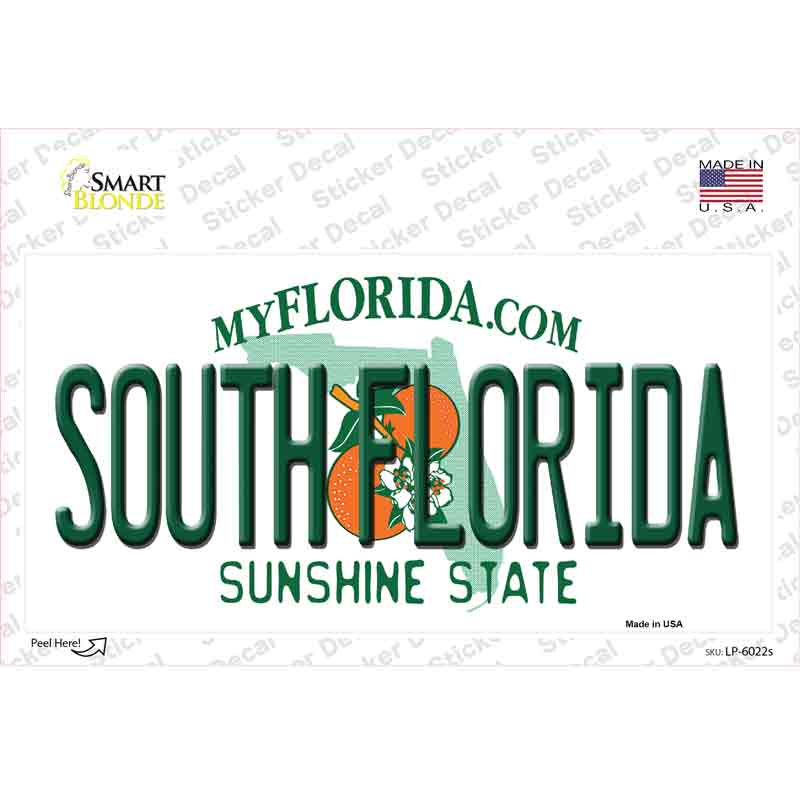 South Florida Novelty Sticker Decal Small