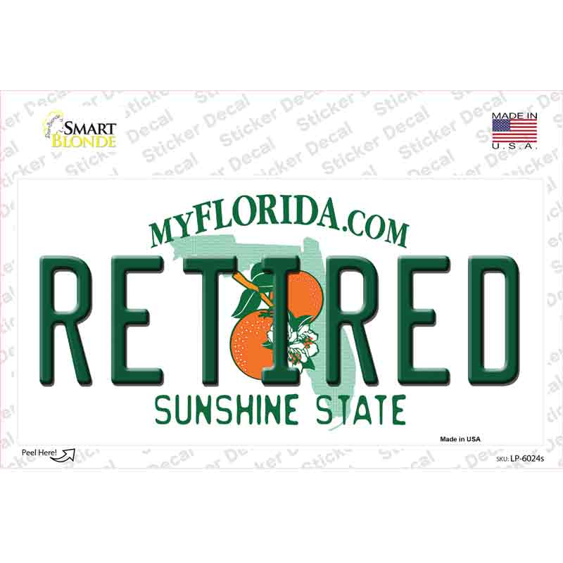 Retired Florida Novelty Sticker Decal Small