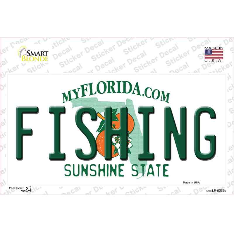 Fishing Florida Novelty Sticker Decal Small