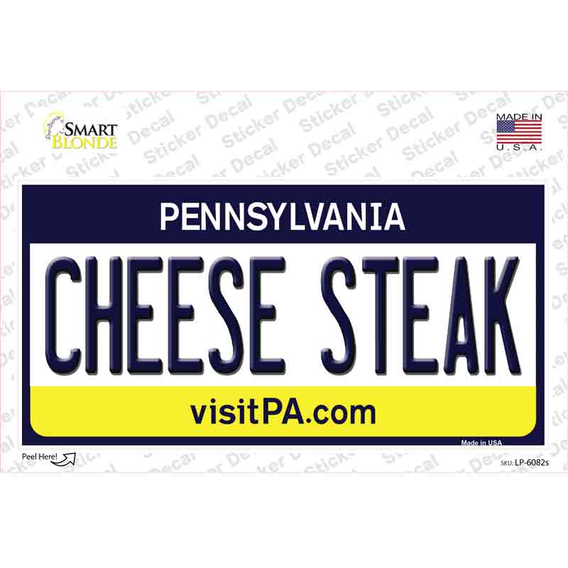 Cheese Steak Pennsylvania State Novelty Sticker Decal Small