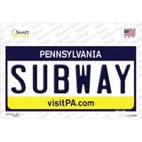 Subway Pennsylvania State Novelty Sticker Decal Small