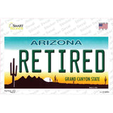 Arizona Retired Background Novelty Sticker Decal Small