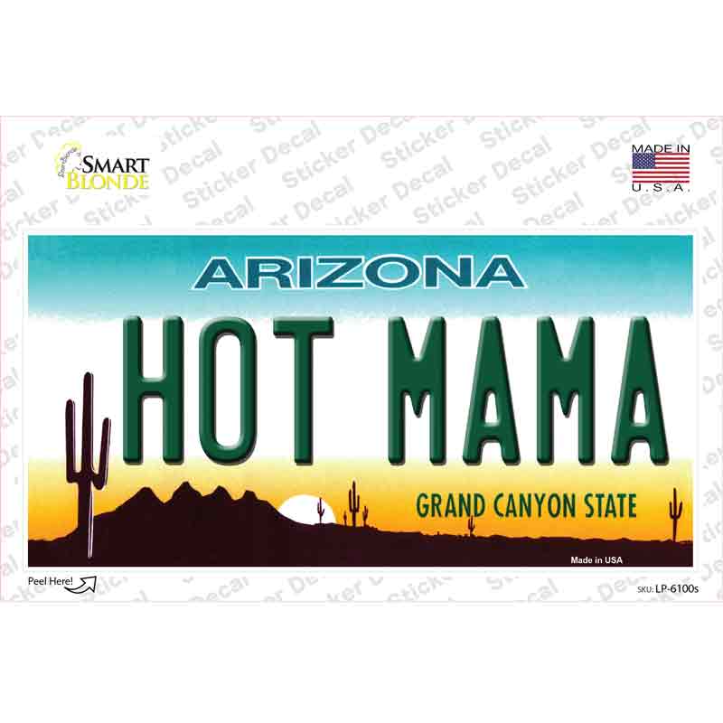 Arizona Hot Mama Novelty Sticker Decal Small