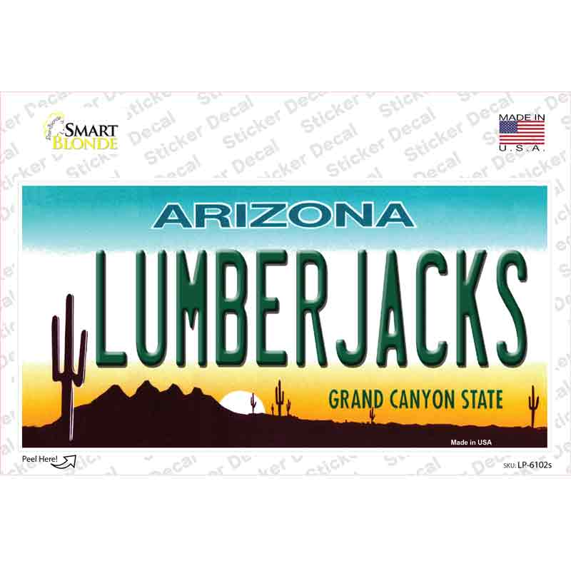 Arizona Lumberjacks Novelty Sticker Decal Small