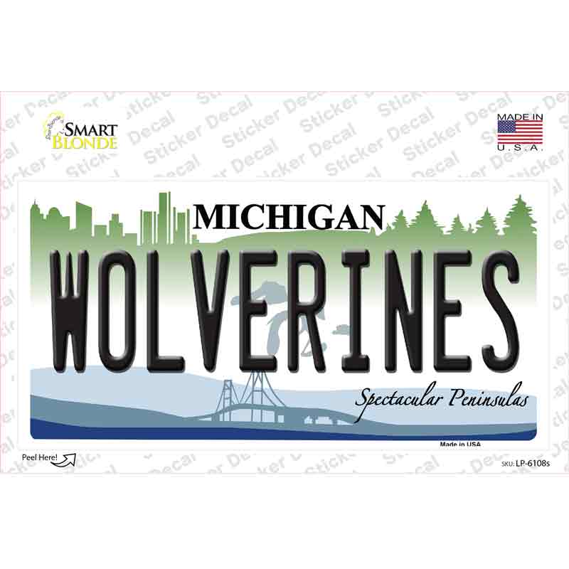 Michigan Wolverines Novelty Sticker Decal Small