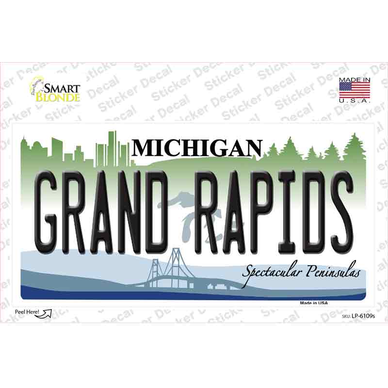 Grand Rapids Michigan Novelty Sticker Decal Small