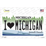 I Love Michigan Novelty Sticker Decal Small