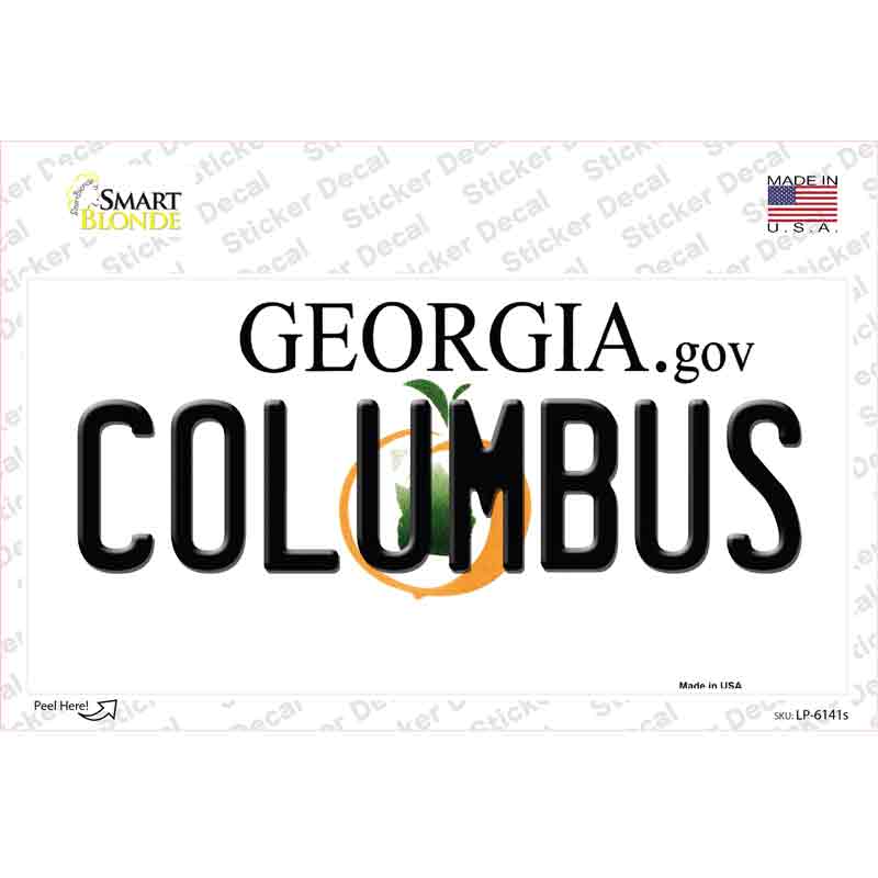 Columbus Georgia Novelty Sticker Decal Small