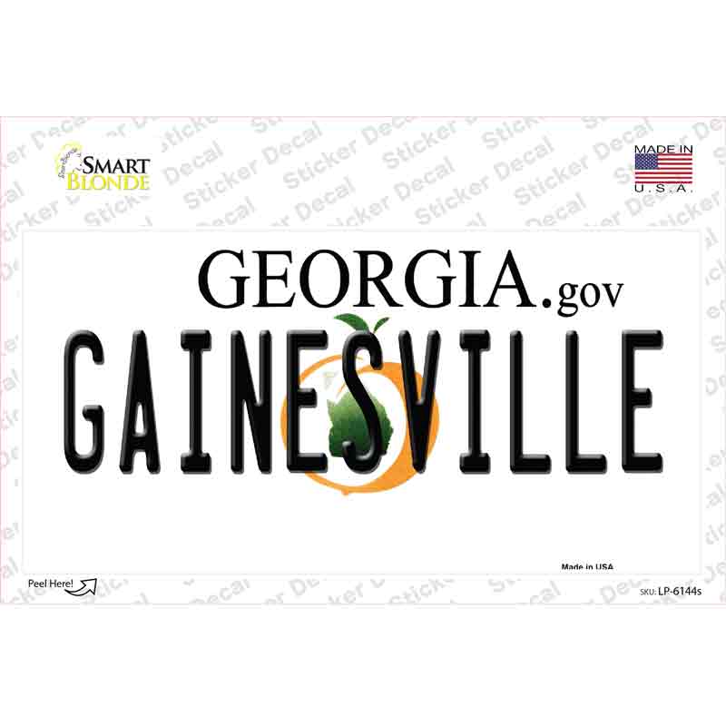 Gainesville Georgia Novelty Sticker Decal Small