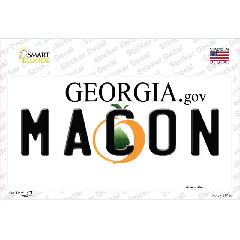 Macon Georgia Novelty Sticker Decal Small