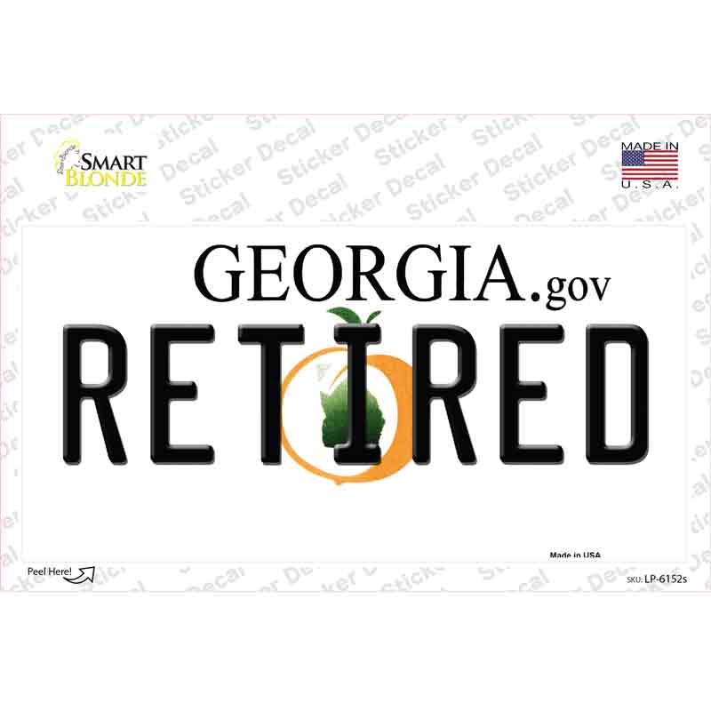 Retired Georgia Novelty Sticker Decal Small