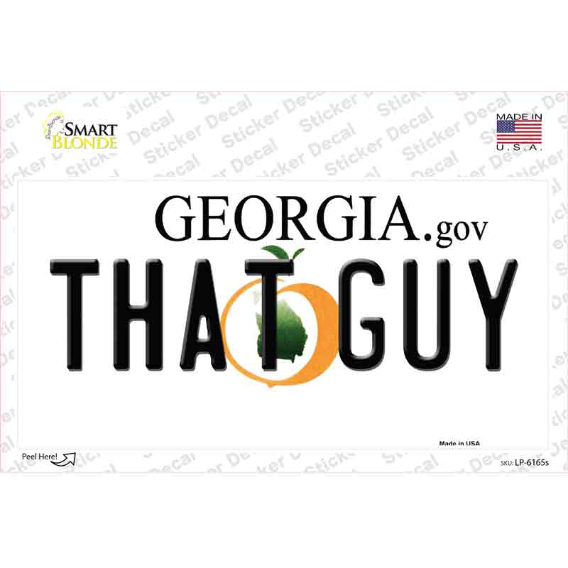 That Guy Georgia Novelty Sticker Decal Small