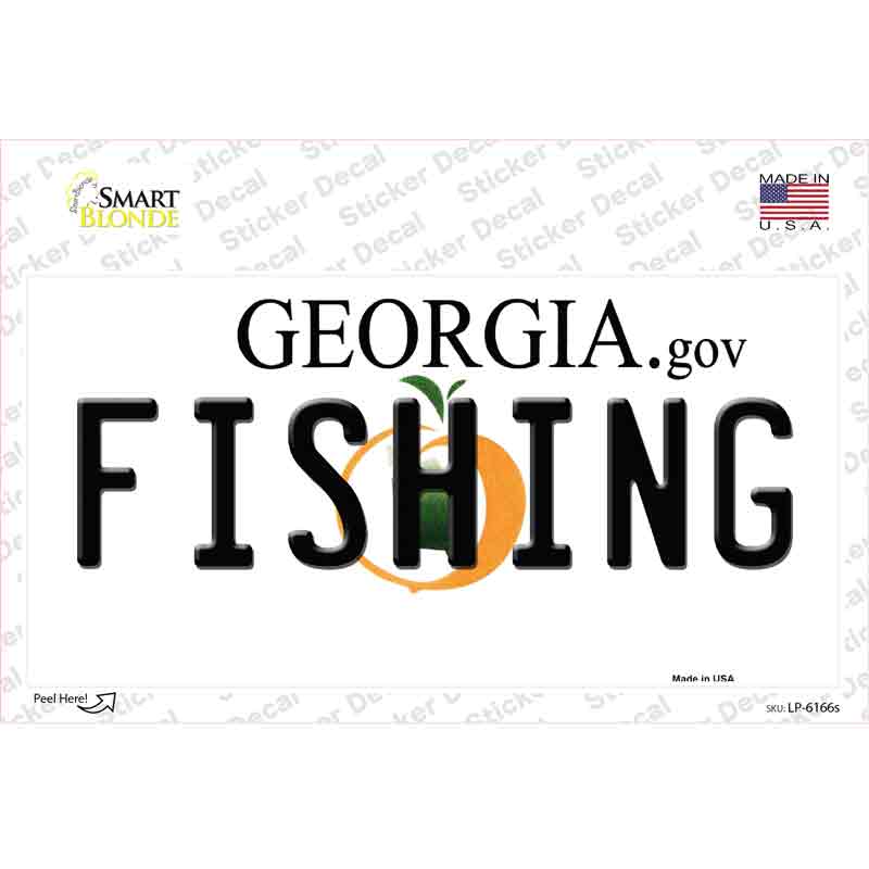 Fishing Georgia Novelty Sticker Decal Small