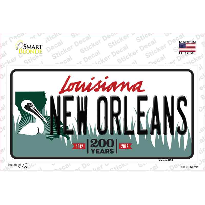 New Orleans Louisiana Novelty Sticker Decal Small