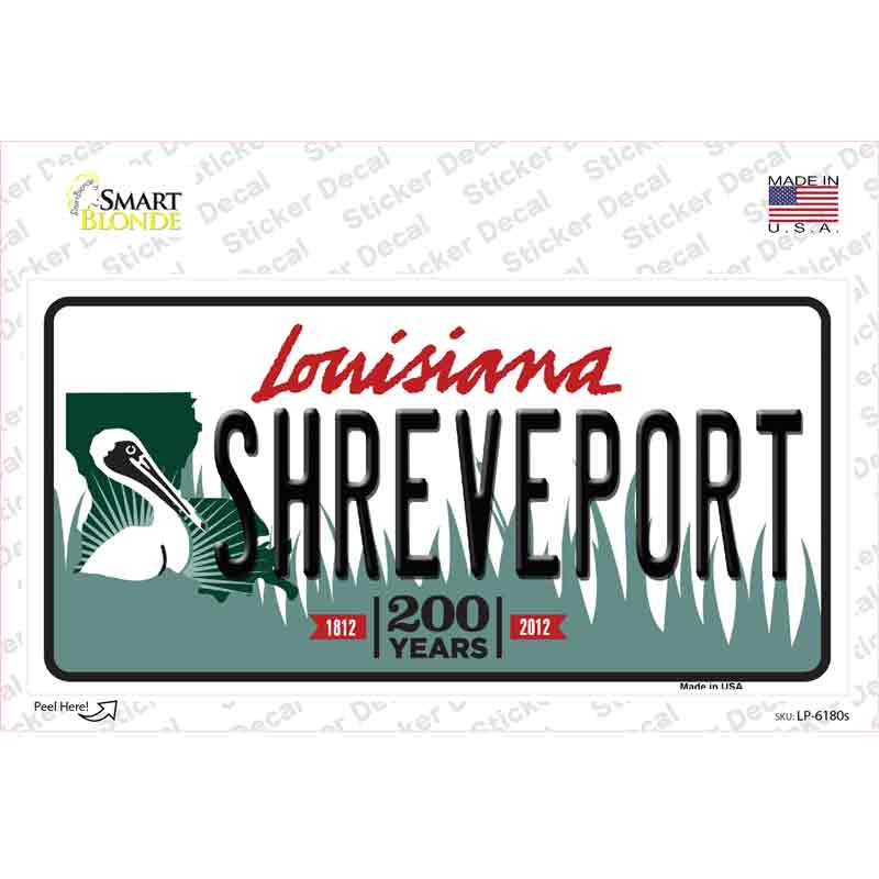 Shreveport Louisiana Novelty Sticker Decal Small