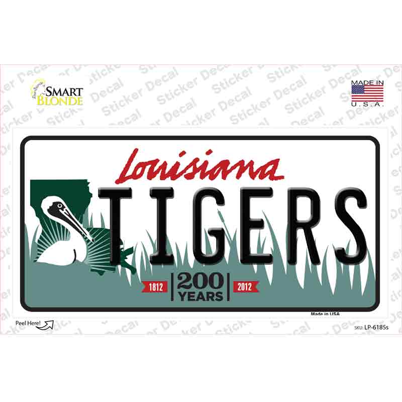 Tigers Louisiana Novelty Sticker Decal Small