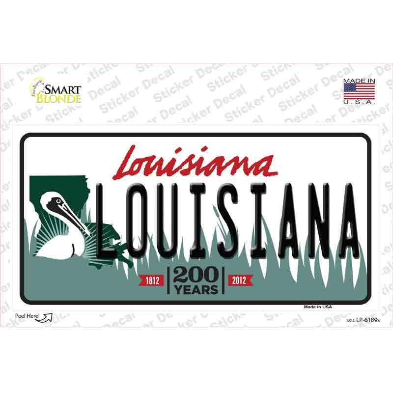 Louisiana Novelty Sticker Decal Small