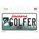 Golfer Louisiana Novelty Sticker Decal Small