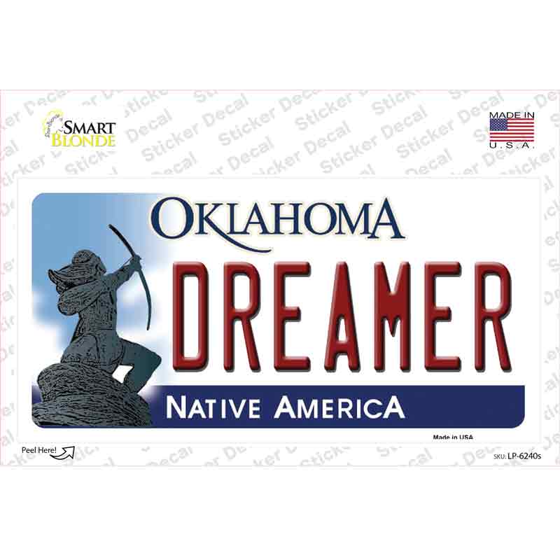 Dreamer Oklahoma Novelty Sticker Decal Small