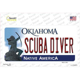 Scuba Diver Oklahoma Novelty Sticker Decal Small