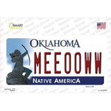 Meeooww Oklahoma Novelty Sticker Decal Small