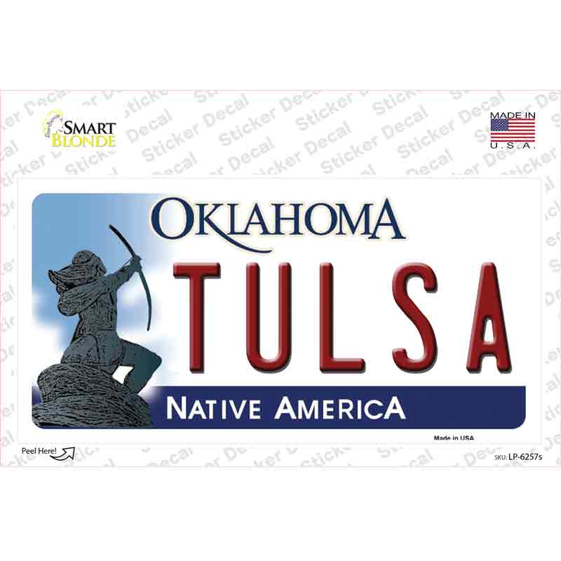 Tulsa Oklahoma Novelty Sticker Decal Small