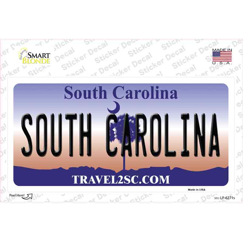 South Carolina Novelty Sticker Decal Small