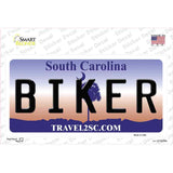 Biker South Carolina Novelty Sticker Decal Small