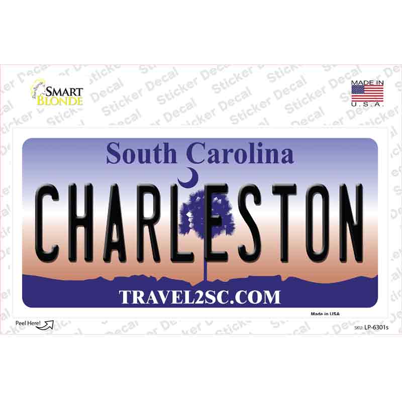 Charleston South Carolina Novelty Sticker Decal Small