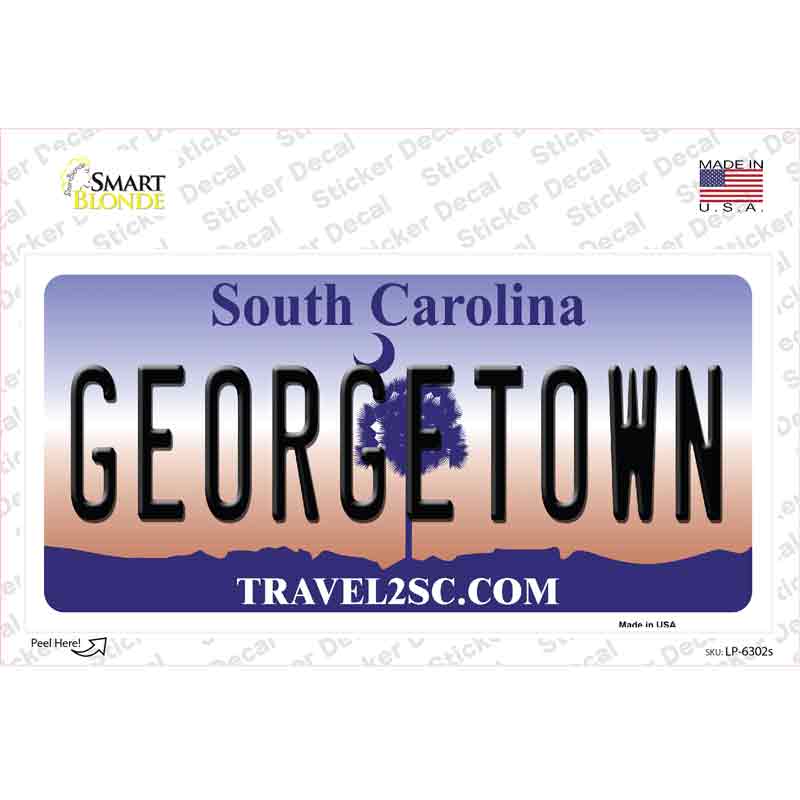 Georgetown South Carolina Novelty Sticker Decal Small