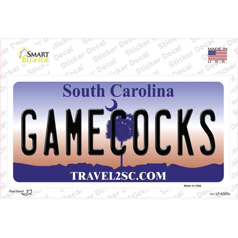 Gamecocks South Carolina Novelty Sticker Decal Small