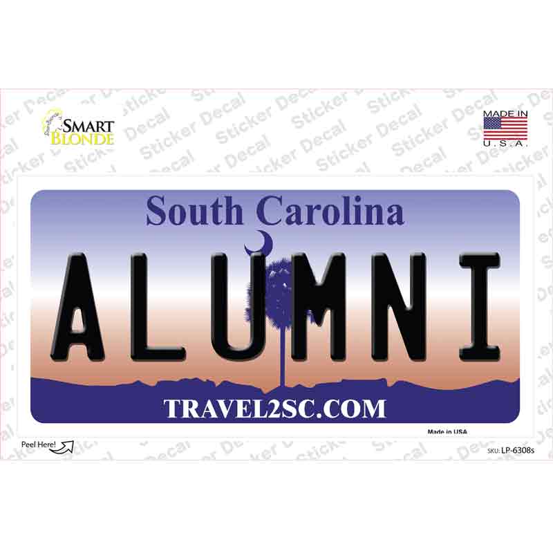 Alumni South Carolina Novelty Sticker Decal Small