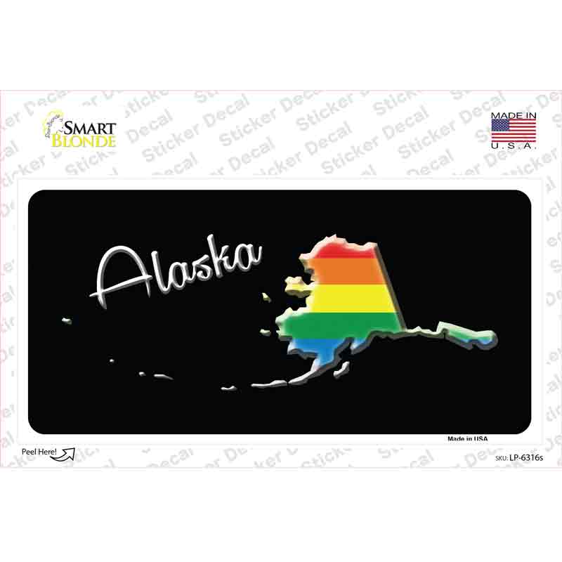 Alaska Rainbow Novelty Sticker Decal Small